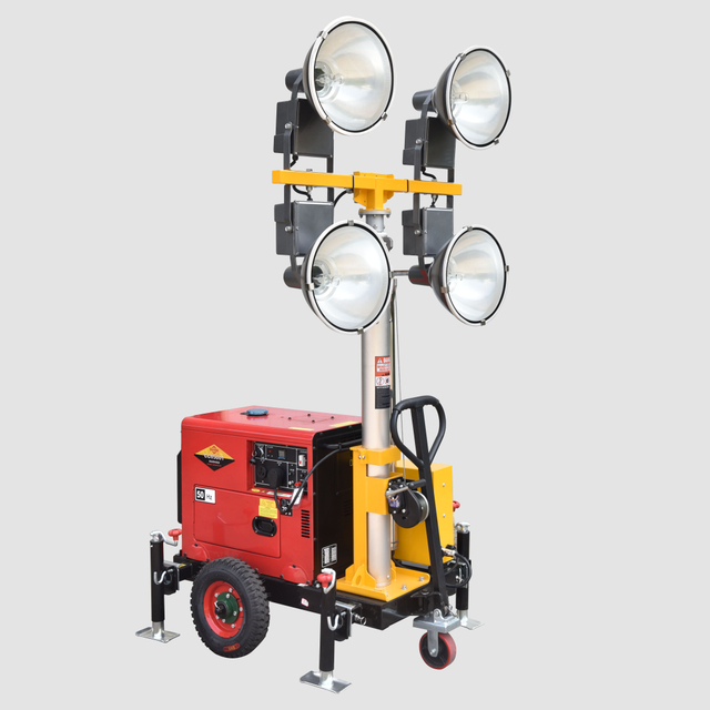 পাইকারি পোর্টেবল ডিজেল জেনারেটর ট্রেলার লাইট টাওয়ার