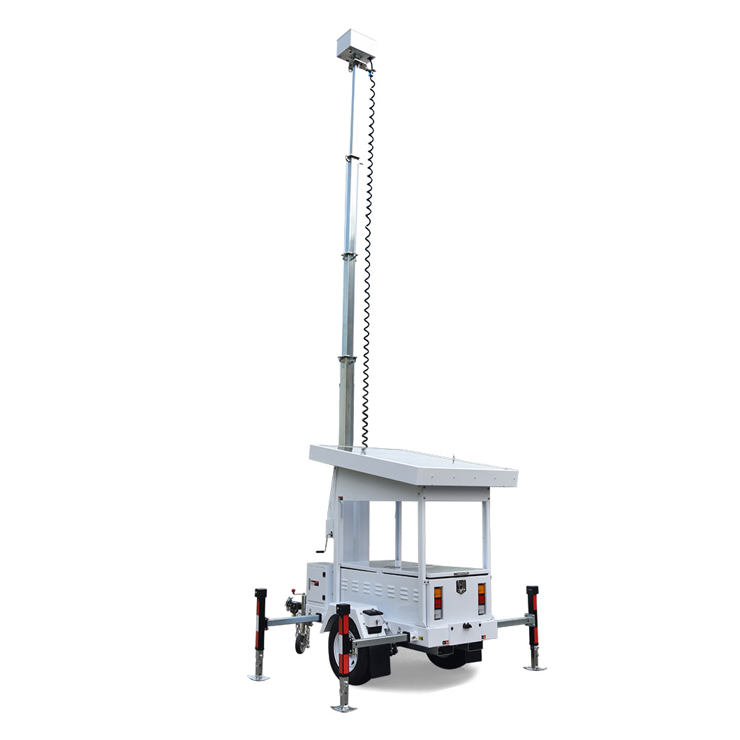 Mobile Surveillance Trailers Protecting Construction Sites