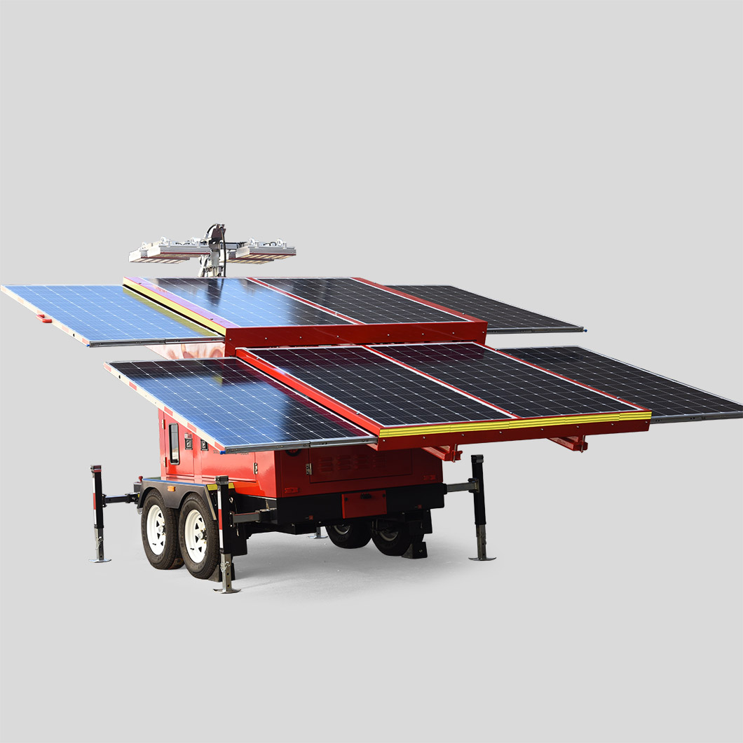 UST-2400 Tragbarer mobiler Solarlichtmast im neuen Design f&uuml;r die Nachtbeleuchtung im Freien