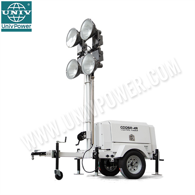 Low Consumption Portable Light Tower with Diesel Engine
