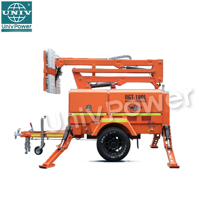 I-Outdoor Mobile Light Tower Trailer ene-Diesel Generator Hybrid Lighting Tower