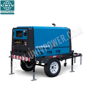 Dizel dvigatelli 185CFM mobil portativ havo kompressorli modeli