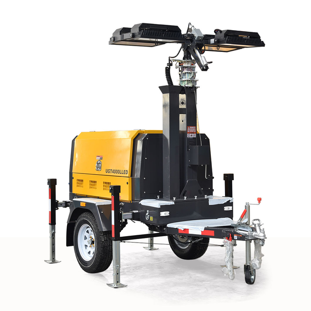 Ikhwalithi ephezulu ye-Perkins Engine Hydraylic Lighting Tower ene-Diesel Generator